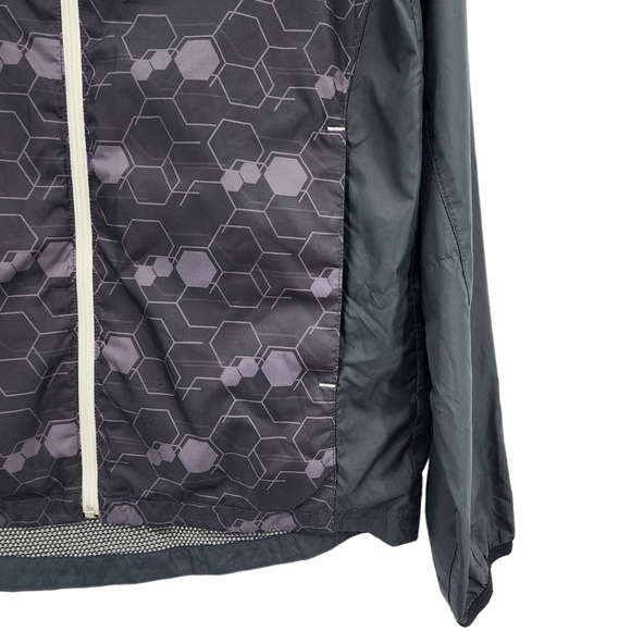 Tigora Men's Geometric Print Chest Logo Golf Windbreaker - S - Picture 4 of 6